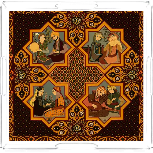 Acrylic Tray, Amber Portraits