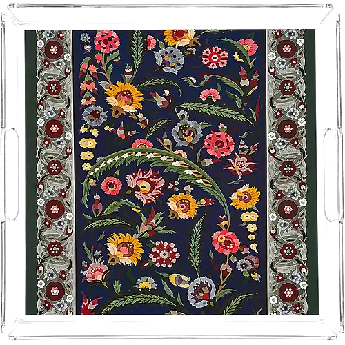 Acrylic Tray, Midnight Suzani