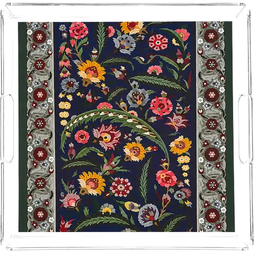 Acrylic Tray, Midnight Suzani