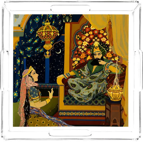 Acrylic Tray, Sapphire Harem