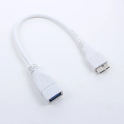 Adapatteur Micro USB mâle vers USB femelle USB3.0 OTG Blanc