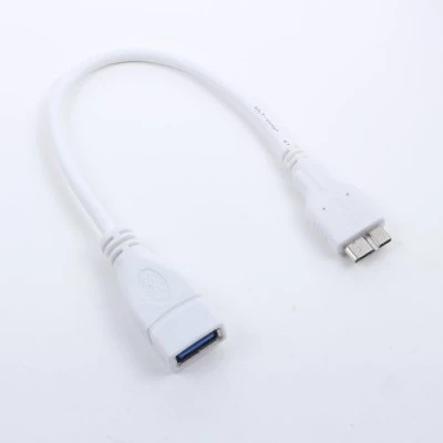 Adapatteur Micro USB mâle vers USB femelle USB3.0 OTG Blanc