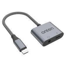 Adaptateur 2 En 1 Lightning vers audio 3,5 mm + Chargeur Onten OTN-132