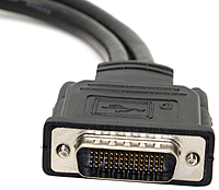 Adaptateur DMS-59 DVI Mâle Vers 2x VGA Femelle Splitter