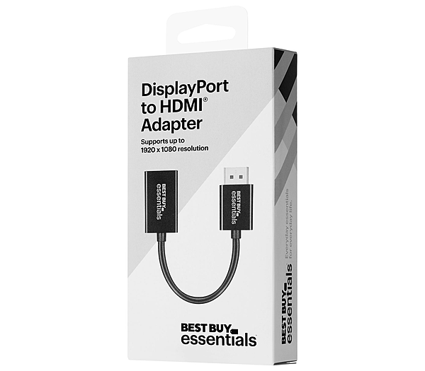 Adaptateur DisplayPort Mâle Vers HDMI Femelle Best Buy Essentials Boite Ouverte