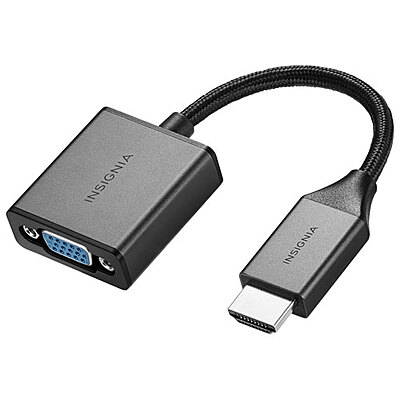 Adaptateur HDMI Male Vers VGA Femelle Noir Insignia Boite Ouverte