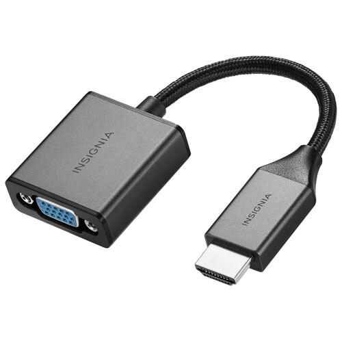 Adaptateur HDMI Male Vers VGA Femelle Noir Insignia Boite Ouverte