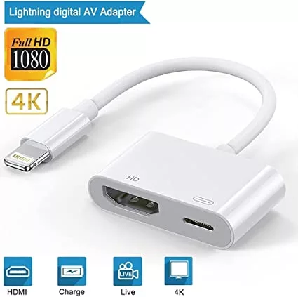 Adaptateur Lightning Mâle Vers HDMI Femelle - 1080P HD - 10 cm