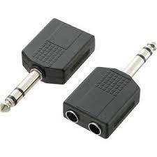 Adaptateur Prise Jack 6.3mm Mâle Vers 2x Prise Jack  6.3mm Femelle