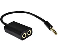 Adaptateur Casque Prise Jack Mâle Vers 2x Prise Jack Femelle Splitter