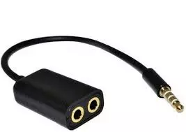 Adaptateur Casque Prise Jack Mâle Vers 2x Prise Jack Femelle Splitter