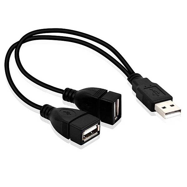 Adaptateur USB Type A Mâle Vers 2 USB Type A Femelle