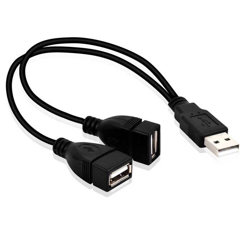 Adaptateur USB Type A Mâle Vers 2 USB Type A Femelle