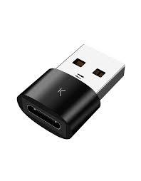 Adaptateur USB Type A Male Vers USB Type C Femelle Noir