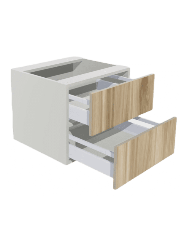 FLOATING SINK VANITY CABINET 2 DRAWER CUSTOM