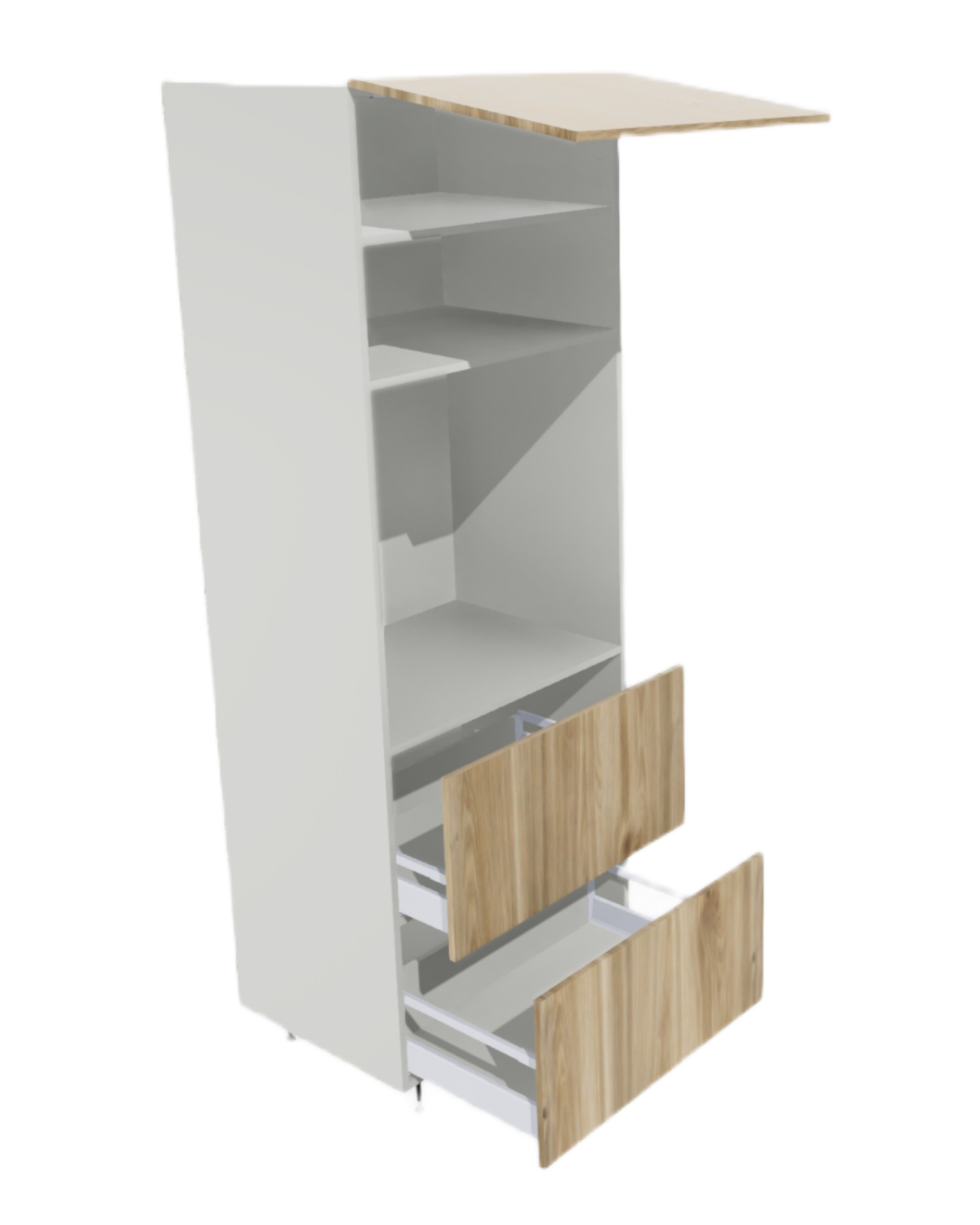 SINGLE OVEN CABINET 2 DRAWER 1 or 2 DOOR FLIP UP