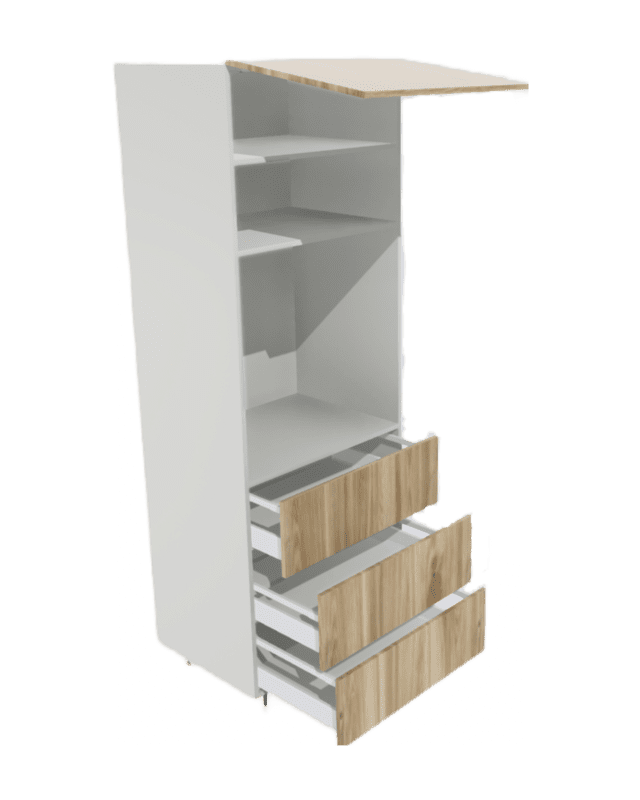 SINGLE OVEN CABINET 3 DRAWER 1 or 2 DOOR FLIP UP