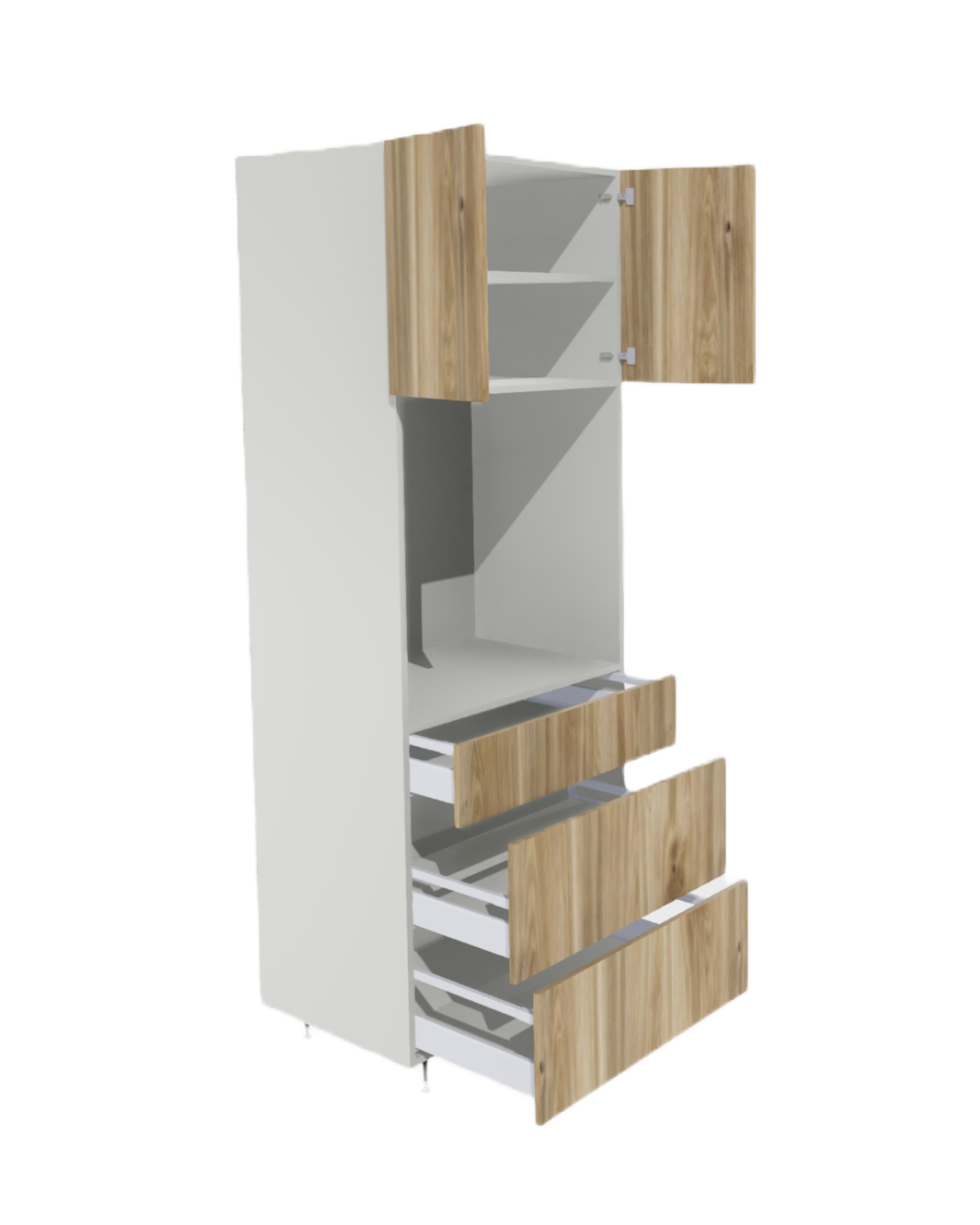 SINGLE OVEN CABINET 2 BOTTOM 1 TOP DRAWER 2 DOOR