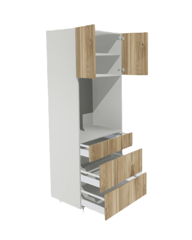 SINGLE OVEN CABINET 2 BOTTOM 1 TOP DRAWER 2 DOOR