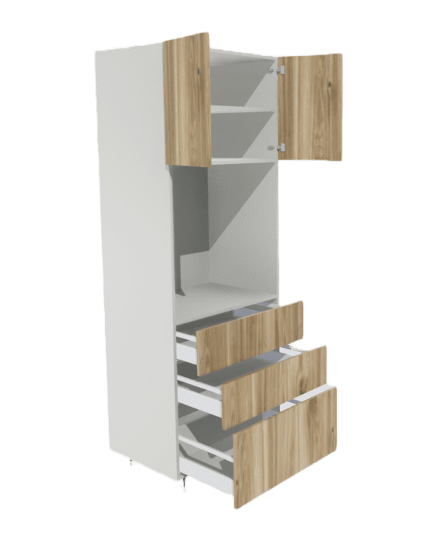 SINGLE OVEN CABINET 1 BOTTOM 2 TOP DRAWER 2 DOOR