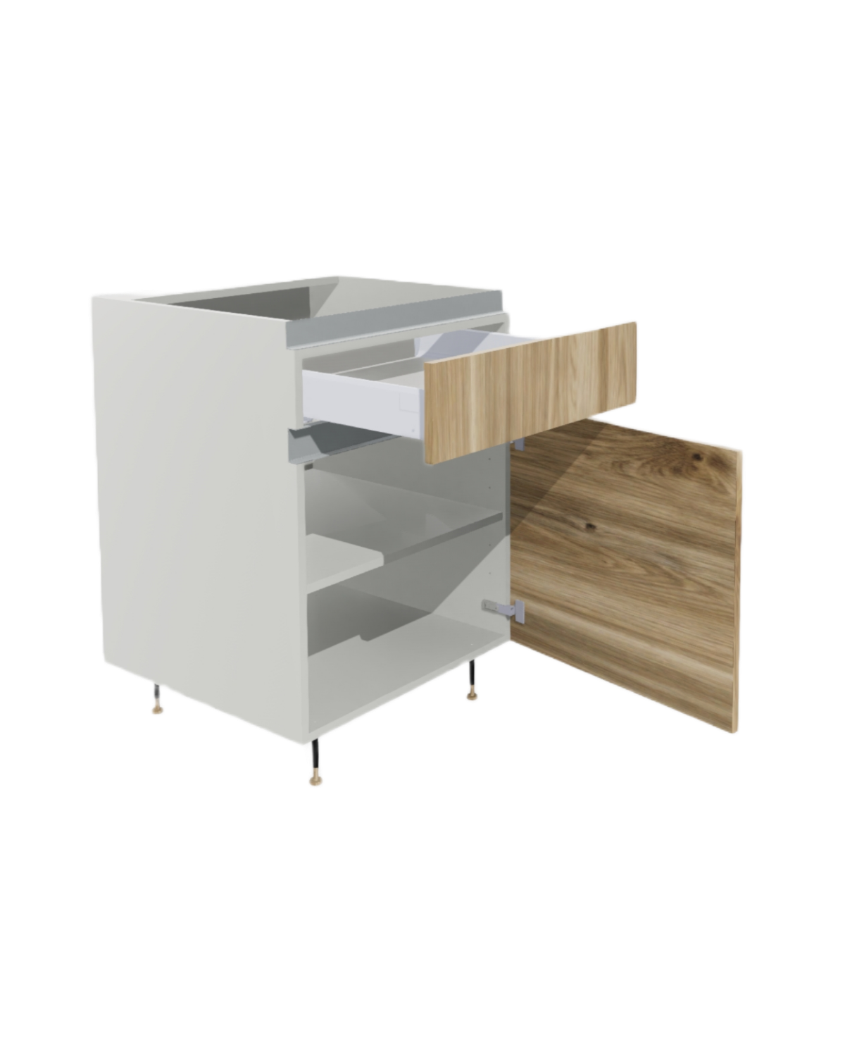 BASE CABINET 1 DOOR 1 DRAWER PULL OUT CUSTOM