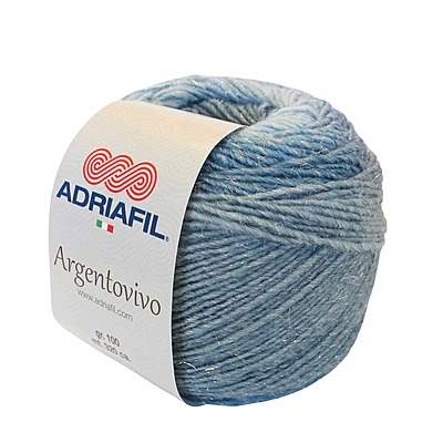 ArgentoVivo - Filato in lana e fibra metallizzata