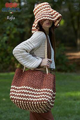 Cappello Ardenne - Borsa Redwood - Filato Rafia