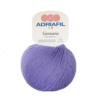 Lotto 500 gr di lana merinos Adriafil Genziana Top Quality Col. 42 Lilla