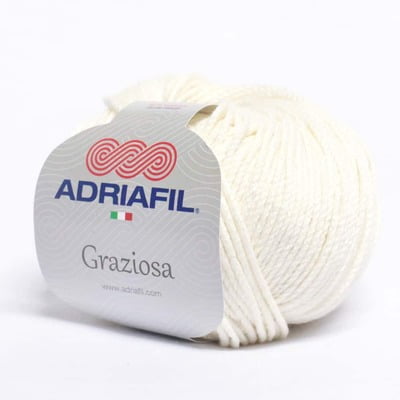 Graziosa - Filato in cotone e viscosa Col. 20 Bianco Graziosa - Filato in cotone e viscosa Col. 20 Bianco