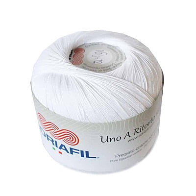 Uno A Ritorto Tit. 16 - Cotone sottile per uncinetto Col. 02 Bianco Uno A Ritorto Tit. 16 - Cotone sottile per uncinetto Col. 02 Bianco