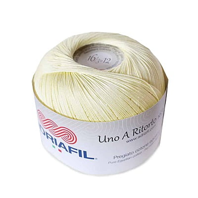Uno A Ritorto Tit. 16 - Cotone sottile per uncinetto Col. 05 Giallo Baby Uno A Ritorto Tit. 16 - Cotone sottile per uncinetto Col. 05 Giallo Baby