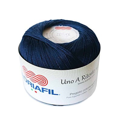 Uno A Ritorto Tit. 16 - Cotone sottile per uncinetto Col. 22 Blu Uno A Ritorto Tit. 16 - Cotone sottile per uncinetto Col. 22 Blu