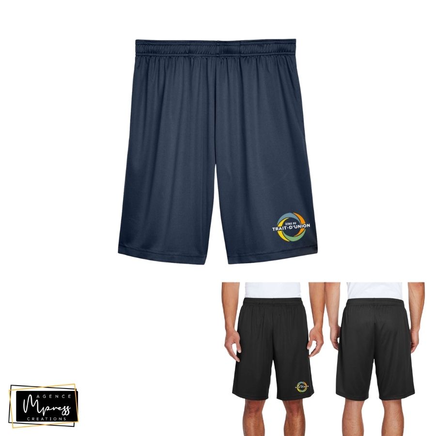 Adulte Short de sport Bleu marin (Trait-d'Union)