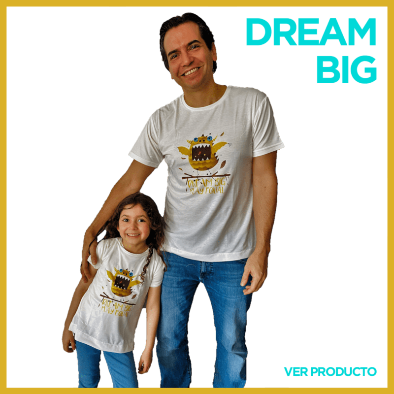 Camiseta Blanca Adulto ¡Dream big play equal!