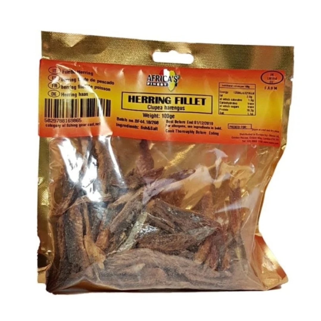 26103     African Finest Dried Herring Fillet 100g X 10
