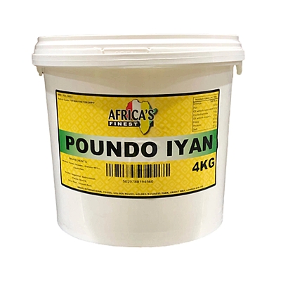 26107 African Finest Poundo Iyan 4kg Tub