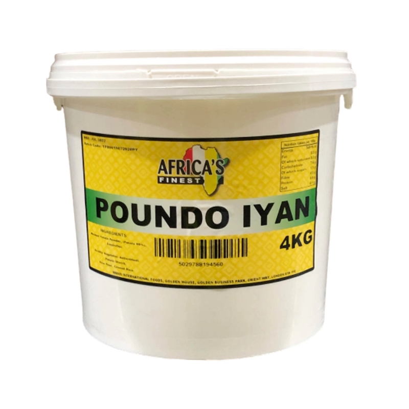 26107 African Finest Poundo Iyan 4kg Tub