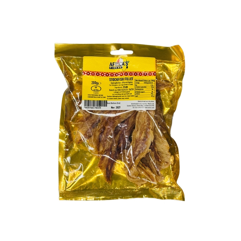 24034 African Finest Stockfish Fillet 200g X 10