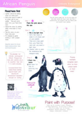 African Penguin Instruction Poster