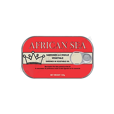 24198 African Sea Sardines In Veg. Oil 125g X 50