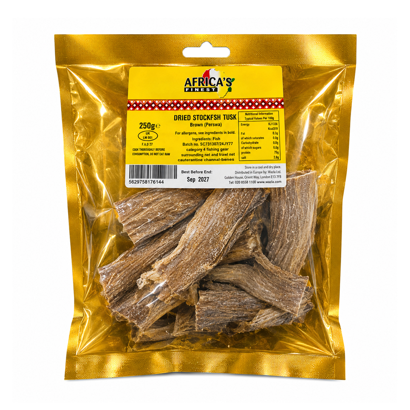 24035 African Finest Stockfish Tusk 250g X 10