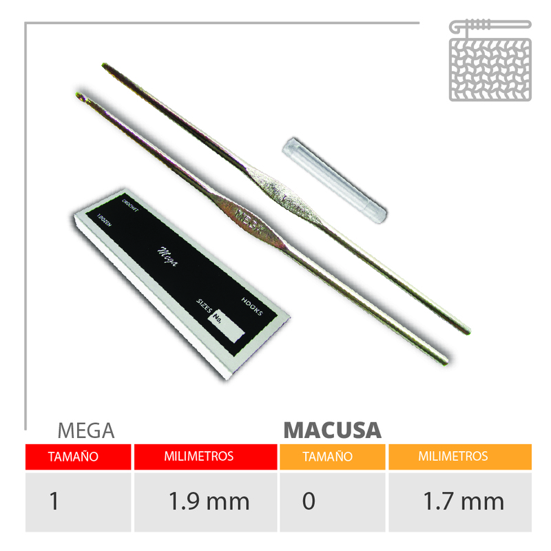 Aguja Crochet Mega No 1 (1.90Mm) Caja X 144Und Aguja Crochet Mega No 1 (1.90Mm) Caja X 144Und