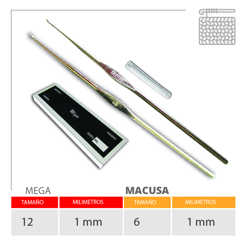 Aguja Crochet Mega No 12 (1.00Mm) Caja X 144Und Aguja Crochet Mega No 12 (1.00Mm) Caja X 144Und