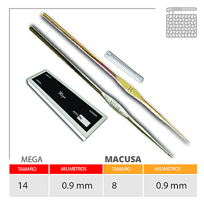 Aguja Crochet Mega No 14 (0.9Mm) Caja X 144Und