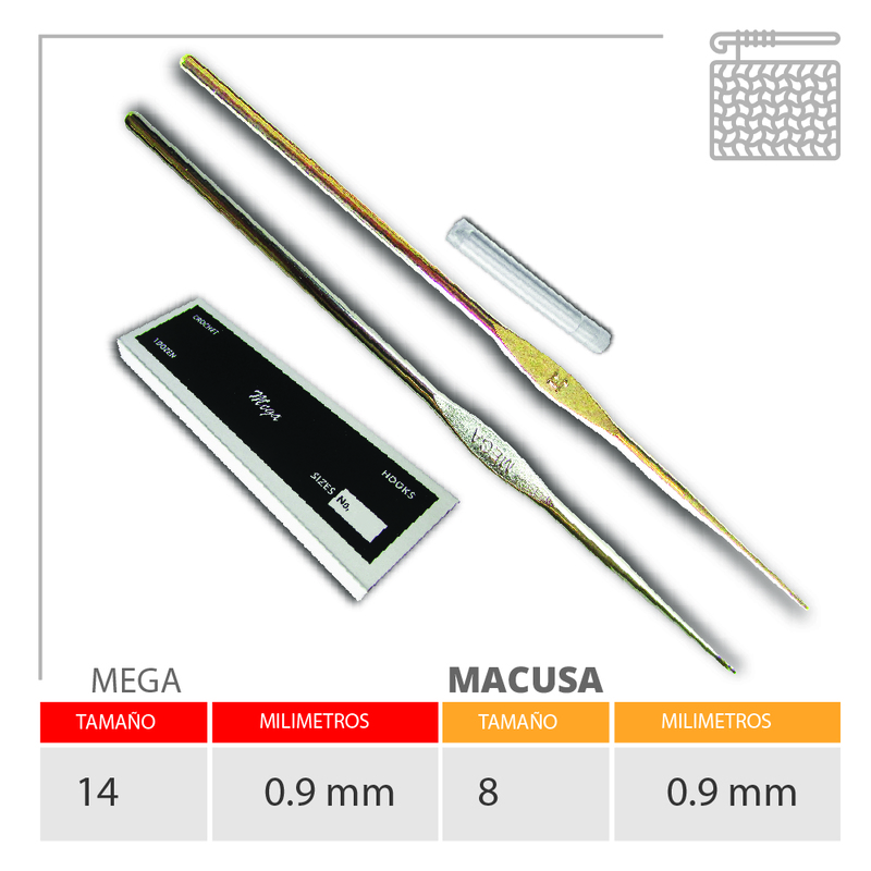 Aguja Crochet Mega No 14 (0.9Mm) Caja X 144Und Aguja Crochet Mega No 14 (0.9Mm) Caja X 144Und