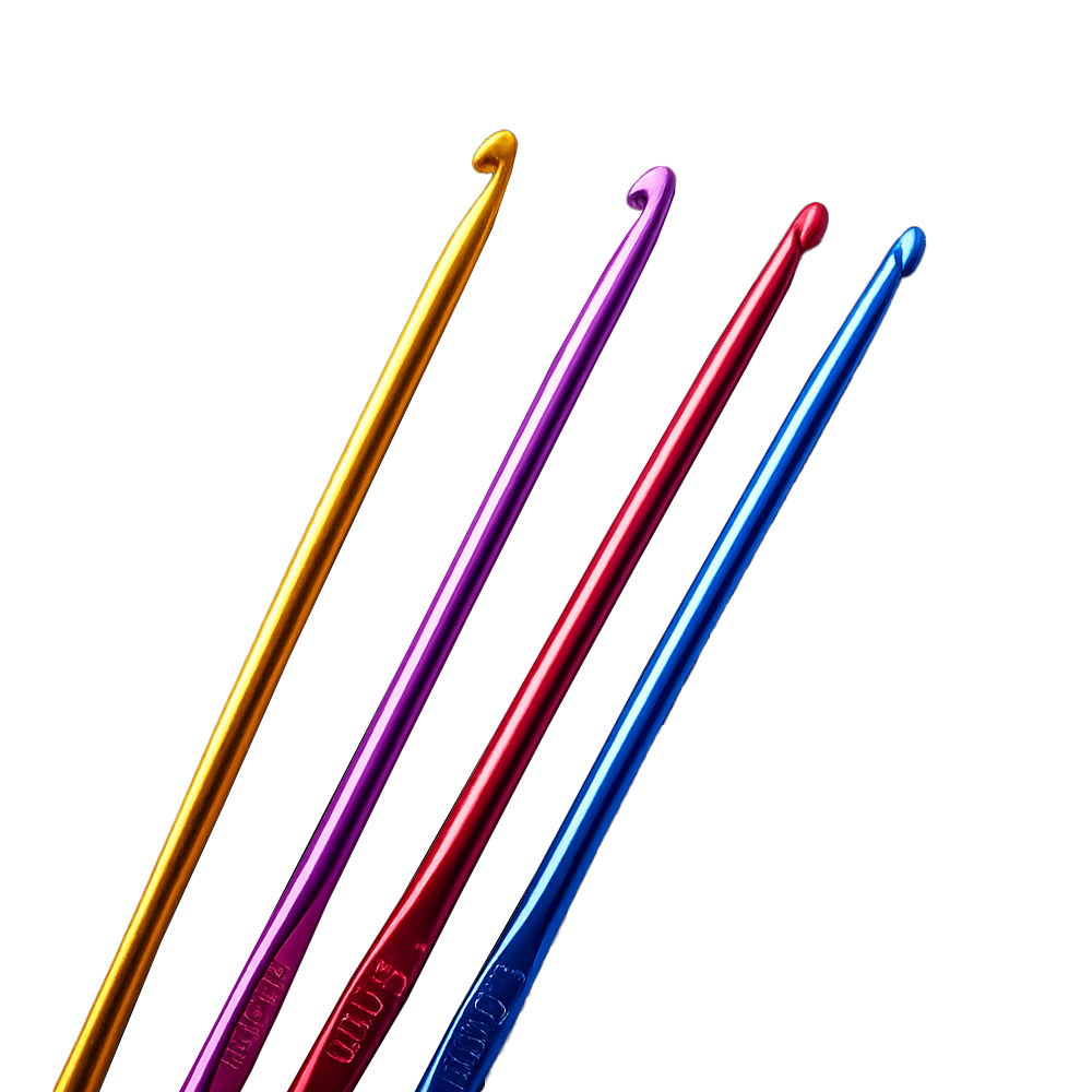 Aguja Crochet Aluminio Colores 2.5Mm Paquete X 12 unidades