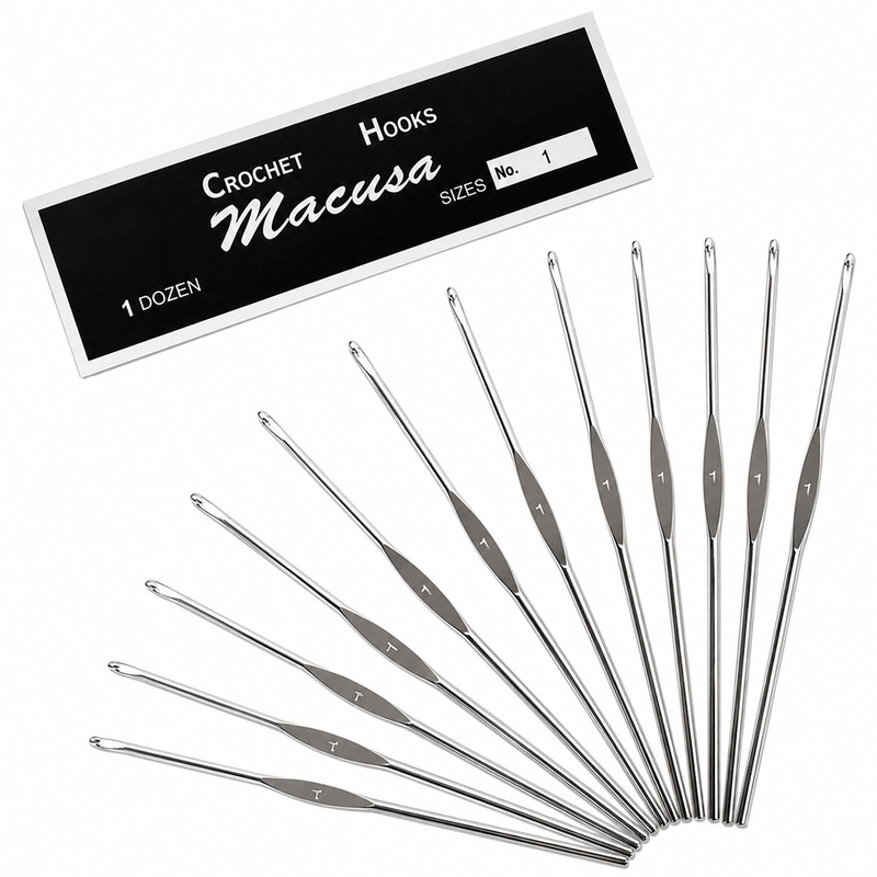 Aguja Crochet Macussa No 1 Caja X12 Unidades