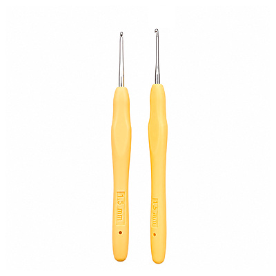 Aguja Crochet Mango Siliconado 1.5Mm Paquete X 12Und