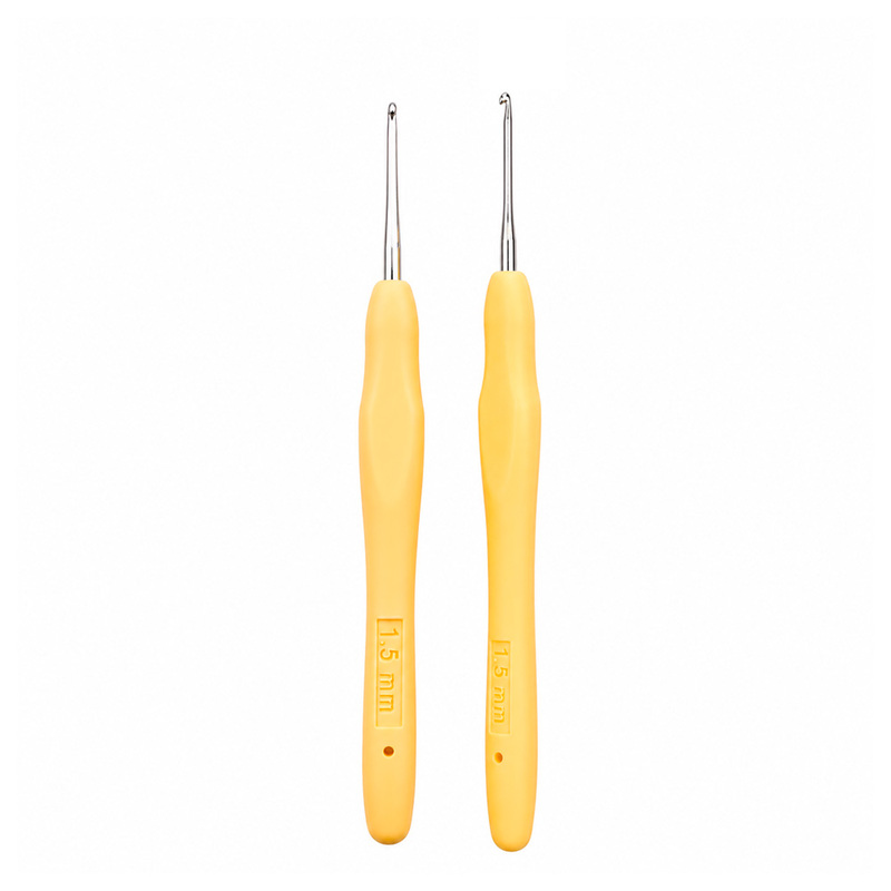 Aguja Crochet Mango Siliconado 1.5Mm Paquete X 12Und Aguja Crochet Mango Siliconado 1.5Mm Paquete X 12Und