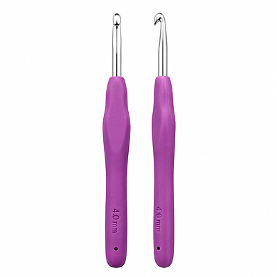 Aguja Crochet Mango Siliconado 4.0Mm  Paquete X 12Und